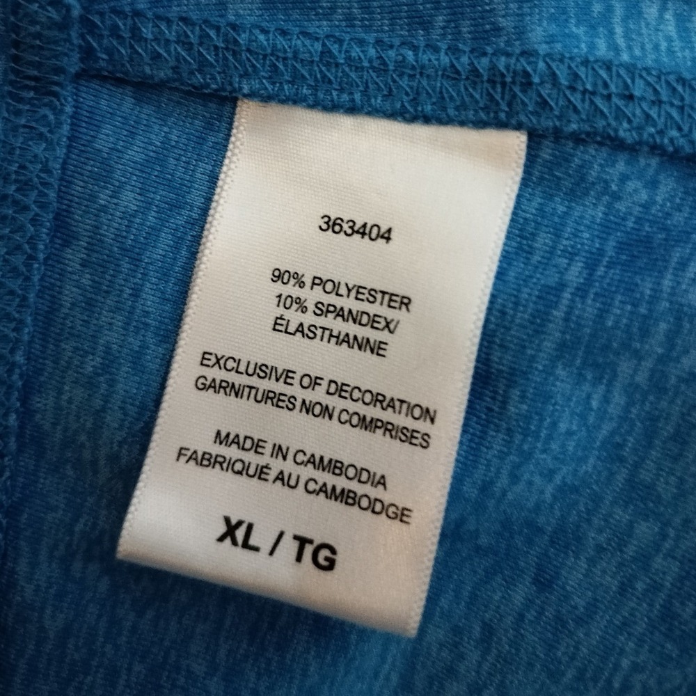 Champion Full Zip Spring Jacket Light Sweater Size XL Blue Pink Trim Thumbholes - Picture 6 of 7